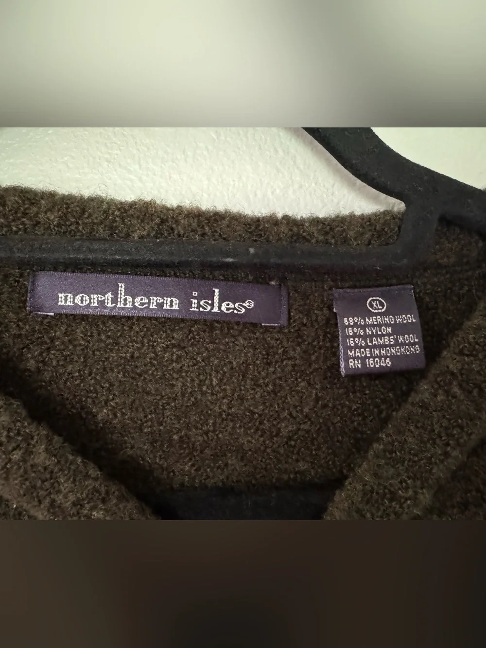 Vintage Northern Isles XL Merino Wool Lambs Wool Knit Pullover Sweater